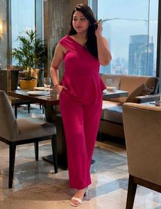 Chic Pink Peplum cord set