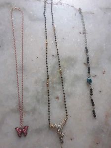 Evil Eye Bracelet, butterfly chain and mangalsutra
