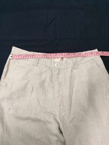 Classic Beige Linen Trousers