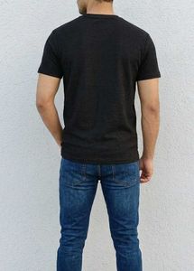 Men's Textured Black T-Shirt