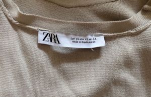 Zara Ribbed Crop Tank Tops Set  - Black &amp; Beige