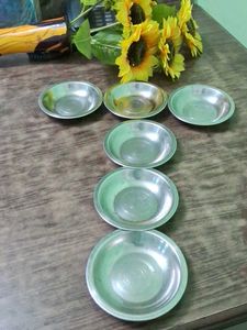 Set of 6 Vintage Metal Bowls
