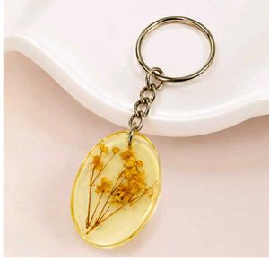 Resin Keychain with Dried Flowers