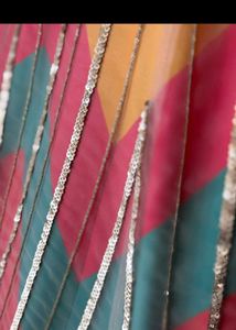 Vibrant Chevron Print Lehenga Choli