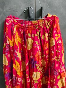 Vibrant Floral Print Maxi Skirt