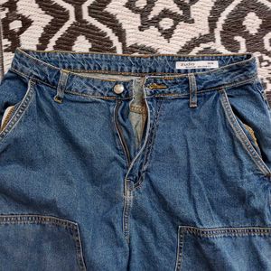 Zudio Relaxed Fit Denim Cargo Jeans