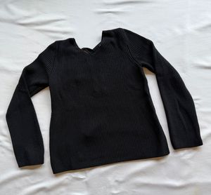 Loft - Black Ribbed Sweater (imported)