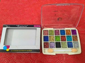 18 shades Glitter eyeshadow Palette makeup