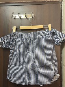 Stylish Striped Off-Shoulder Top