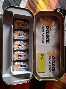 Gillette 7 O'Clock Razor Blades Box