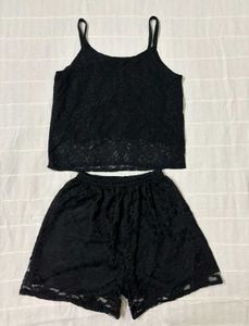 Black Lace Co-ord Set