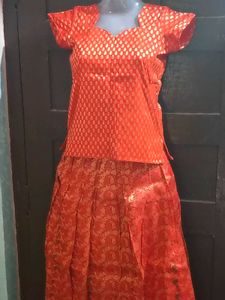 BrandNew Red&amp;GoldLehengaWithStitchedBlouse+Dupatta