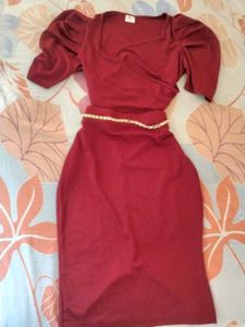 Elegant Red 2-piece dress 🧚‍♂️