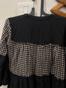 Checkered Tiered Dress