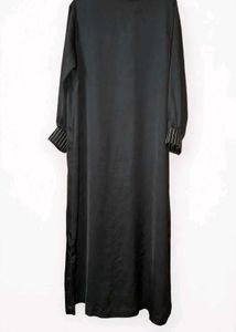 Black designer abaya+grey bag + stoll combo of 3😍