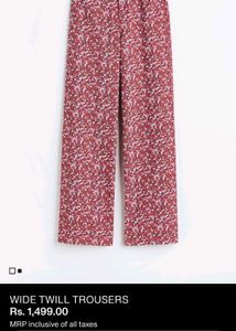 H&M Floral Wide-Leg Pants