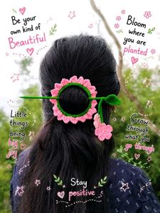 Viral Crochet Bun Pins 🌻🌷🩷