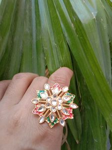 Exquisite Ethnic Cocktail Ring