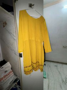 Vibrant Yellow Kurta Set with Embellishments