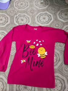 Cute Bee "Bee Mine" Pink T-Shirt