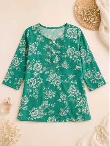Floral Print Peplum Kurta