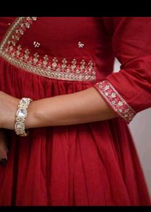 Elegant Red Kurta Set with Dupatta