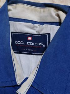 L Men's Royal Blue Casual Shirt
