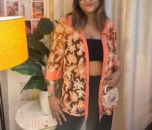 Stylish Orange transparent shirt