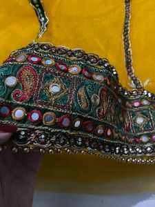 Embellished Yellow saree
