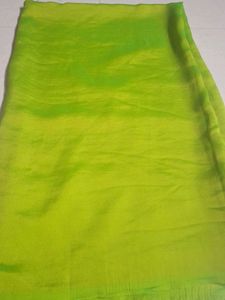 Vibrant Green Saree with Pink Blouse
