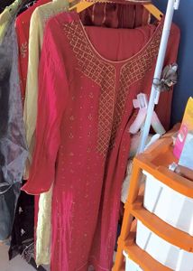 handwork pakistani suit with dupatta and palazzo s