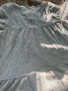 Girl Kid Dress- Grey- Soft Cotton Dress