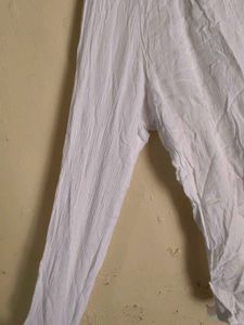 White Lace Detail Tunic Top