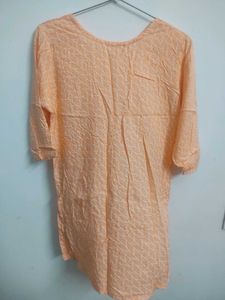 Orange Printed Kurta