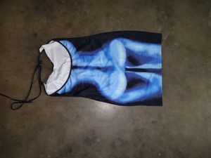Abstract Print Tie-Up Top