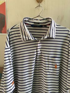 PR107 Polo Golf Striped Long Sleeve Shirt