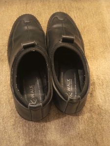 Men's Black Casual Leather Shoes Slip-on