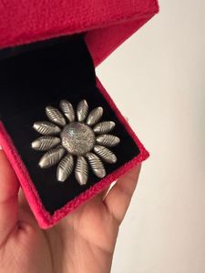 Unique Silver Flower Brooch