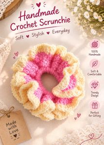 Handmade Crochet Scrunchie