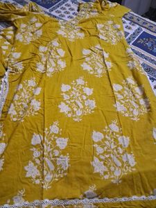 Yellow Floral Print Kurta set