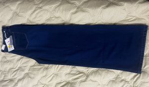 Wide Leg Dark Wash Denim Jeans.