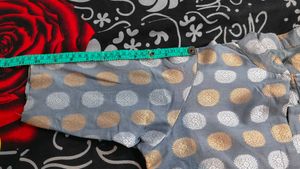 Grey Polka Dot Blouse