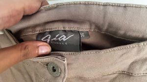 Gia Curves Beige Trousers