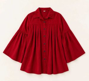 Red Bell Sleeve Top