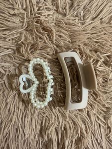 Chic Pearl & Matte Claw Clip Set