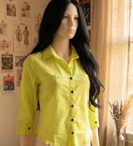 Neon light green Cropped Shirt
