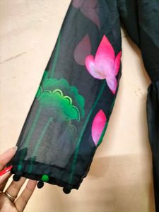 COW PRINT BLACK GOWN