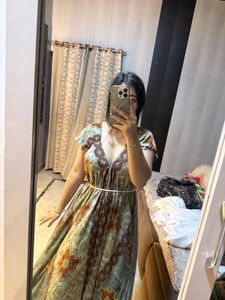 Bohemian Floral Maxi Dress🎀❤️🦋