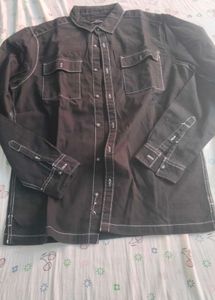 Men's Black Cargo Shirt