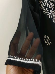 Black Hand embroidery Kurta